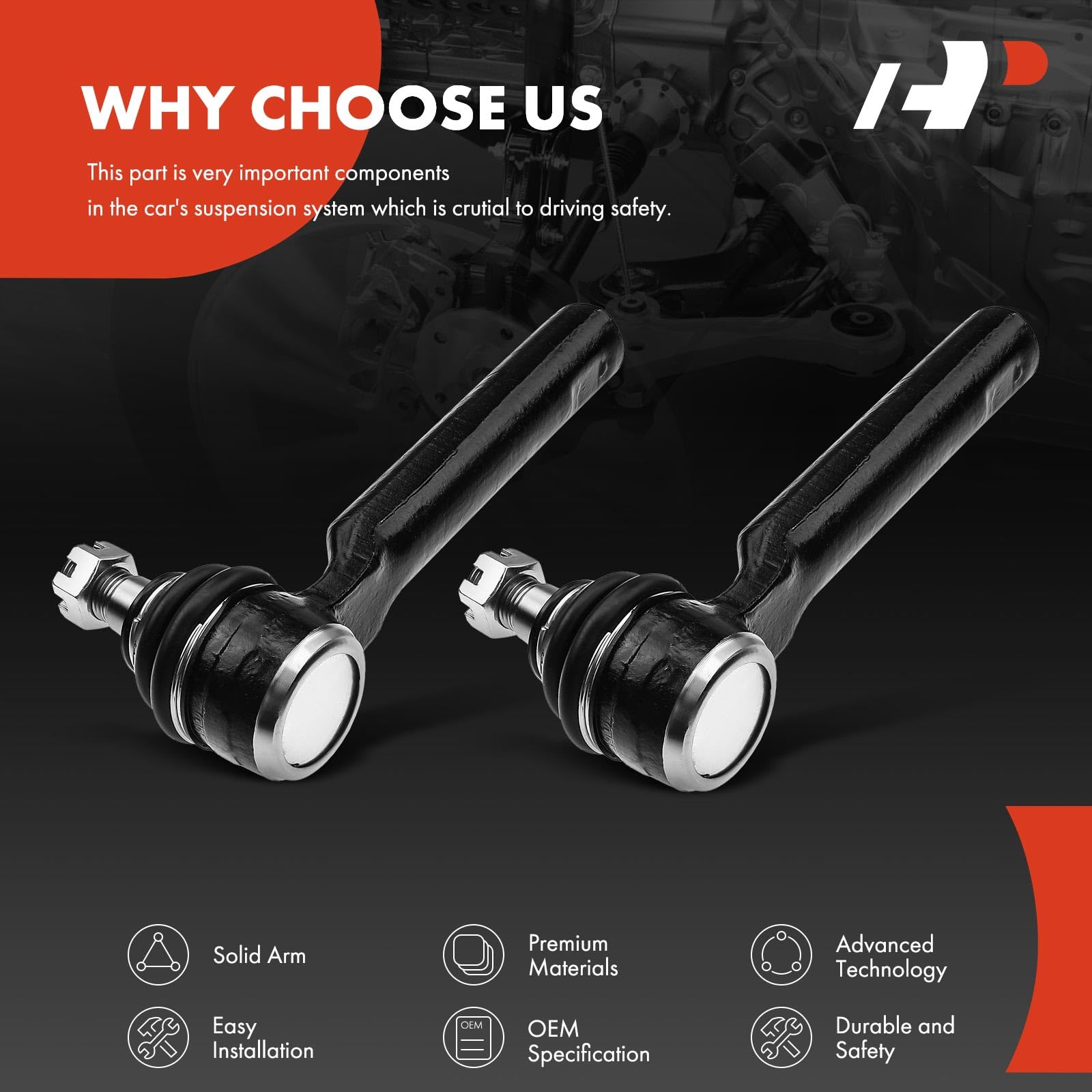 A-Premium installed on Subaru front suspension restoring steering control