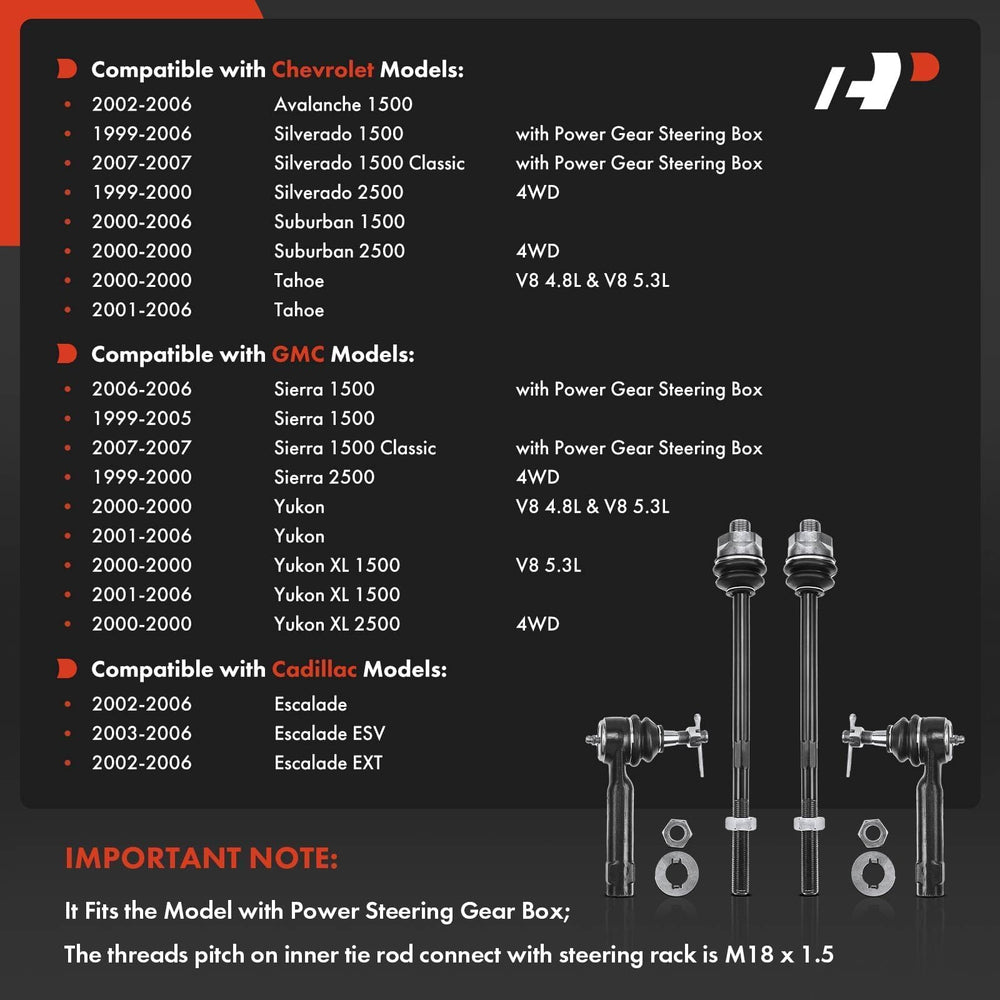 A-Premium inner tie rod close-up showing threaded fit precision and durability