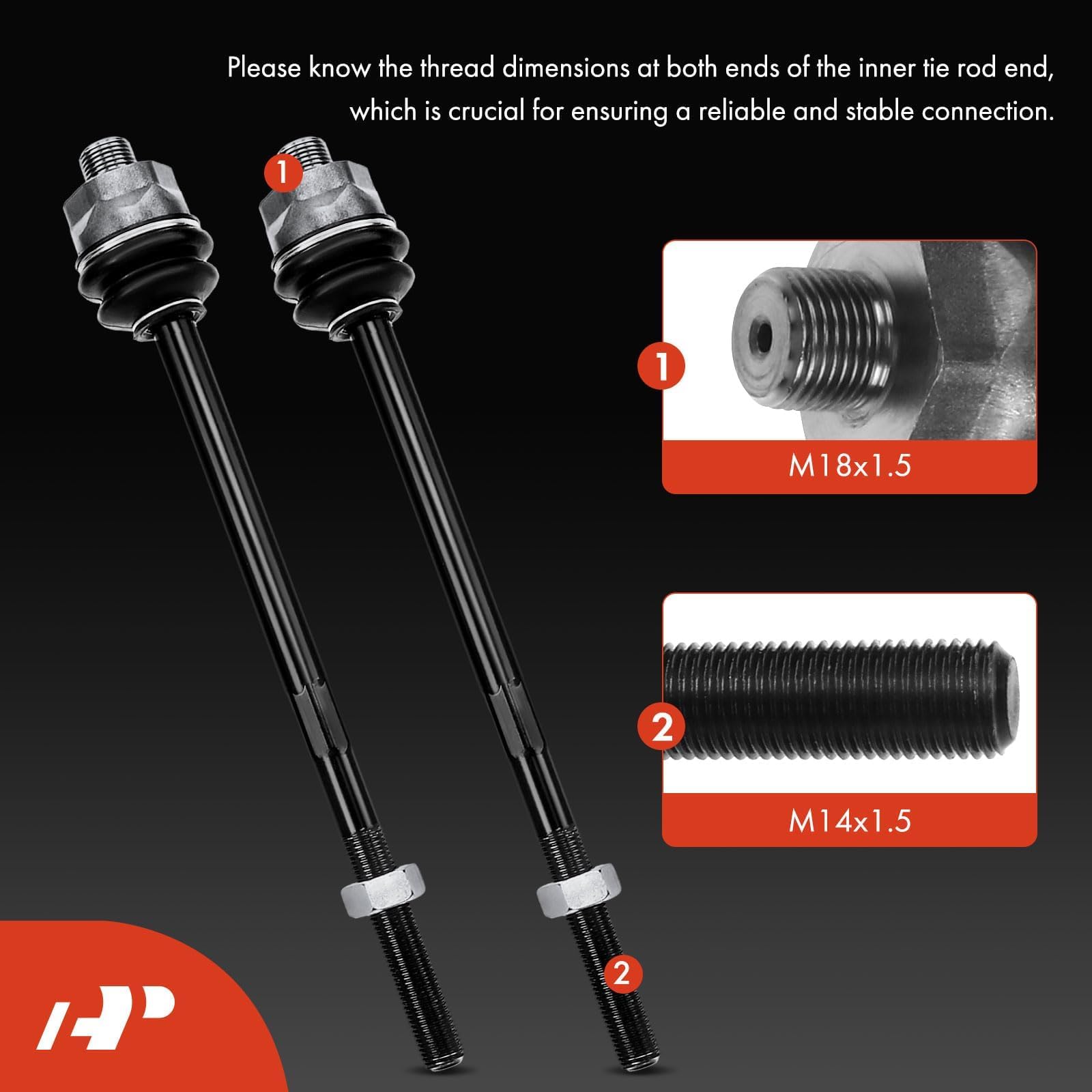 A-Premium outer tie rod detail highlighting ball stud strength and smooth action
