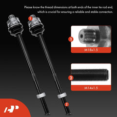 A-Premium outer tie rod detail highlighting ball stud strength and smooth action