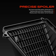 A-Premium top view open airbox showing filter location for easy service