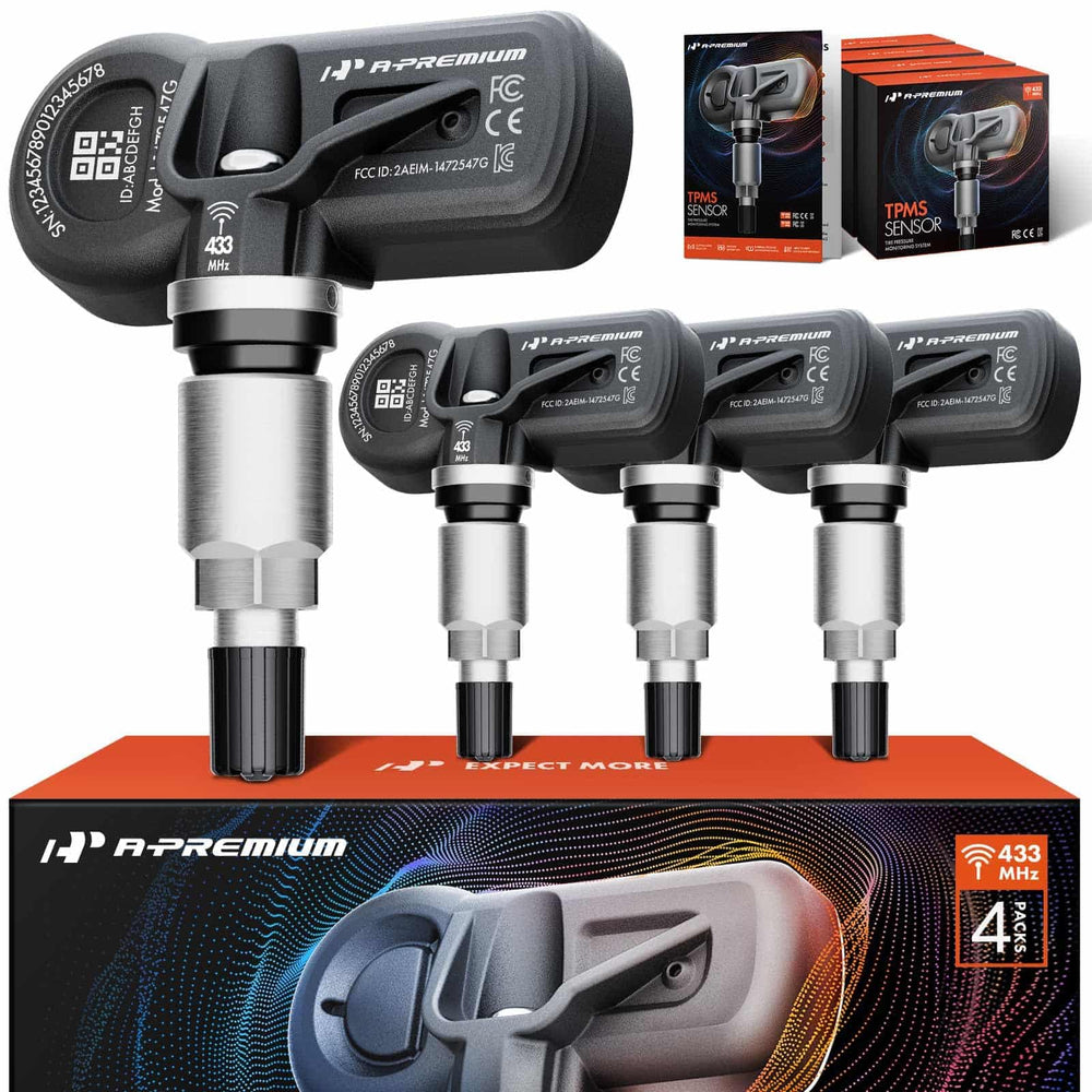 A-Premium TPMS sensor front view showing compact design and easy installation benefit