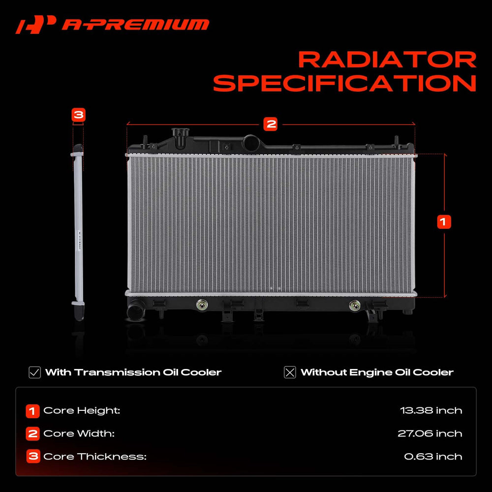 A-Premium transmission cooler detail highlighting integrated cooling benefit