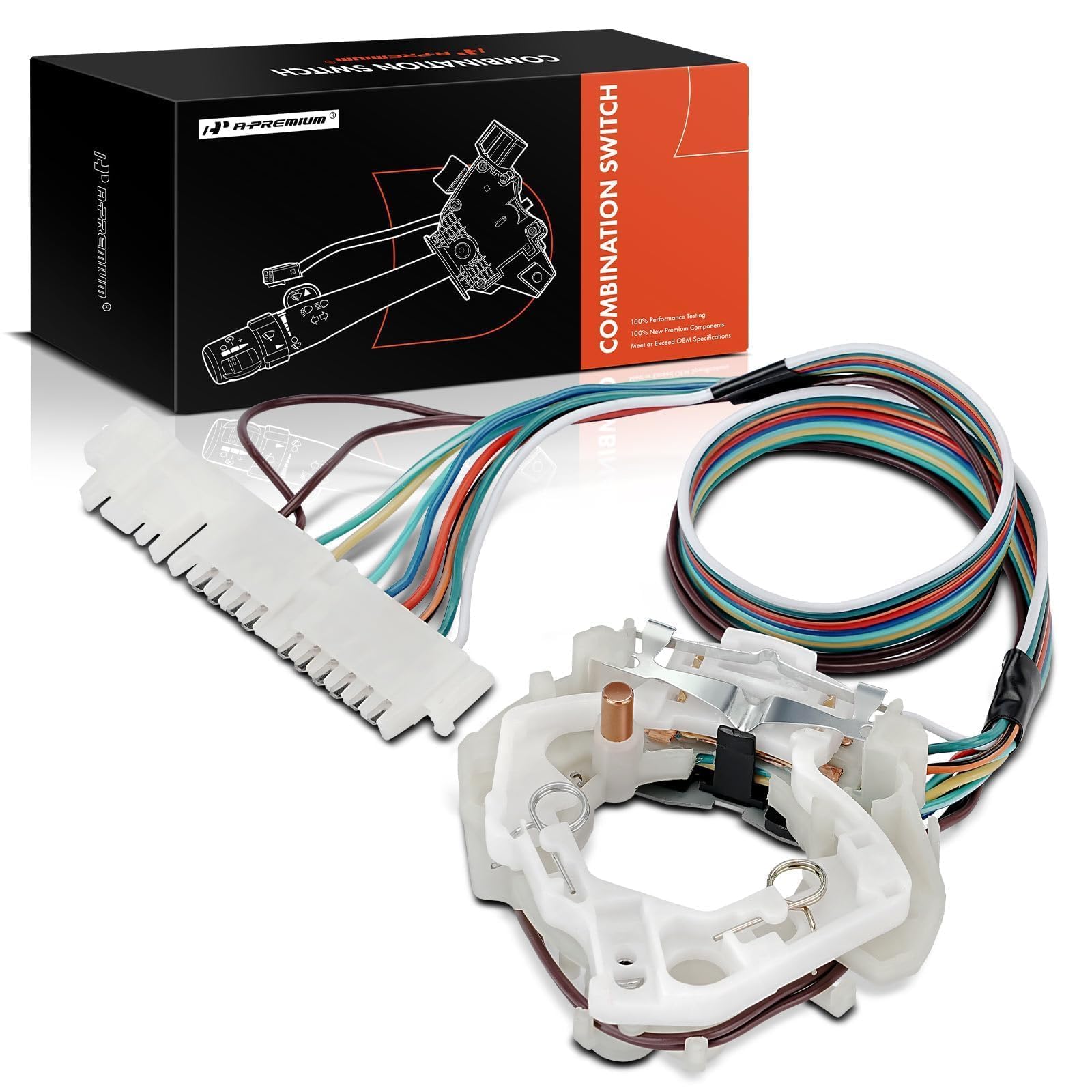 A-Premium front view of turn signal switch showing clean replacement appearance and fit