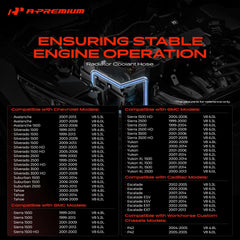 A-Premium upper hose closeup highlighting EPDM finish and durability