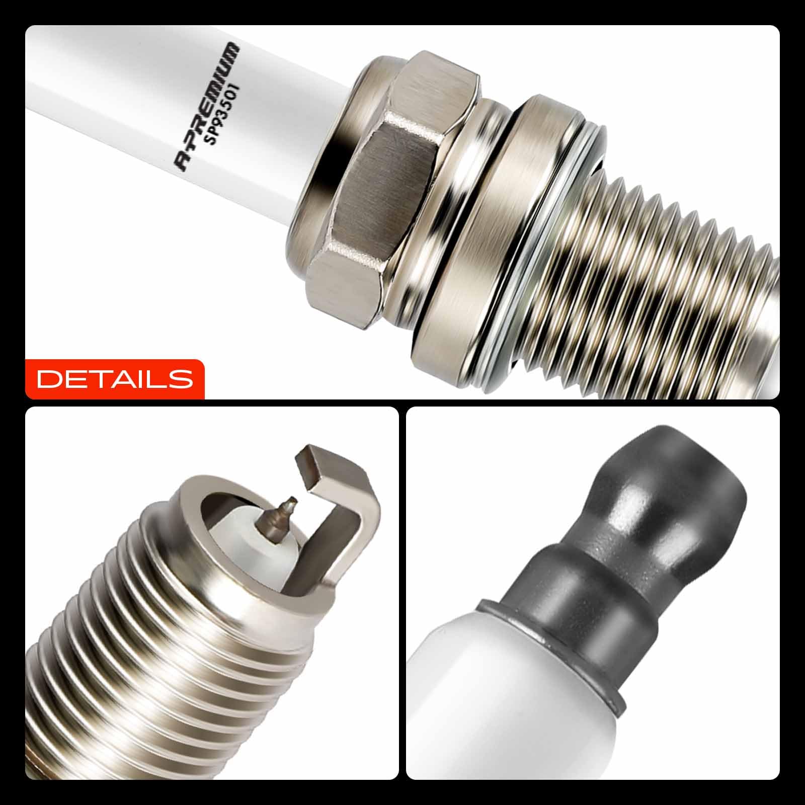 A-Premium spark plug seated in Chevrolet engine to ensure proper fitment