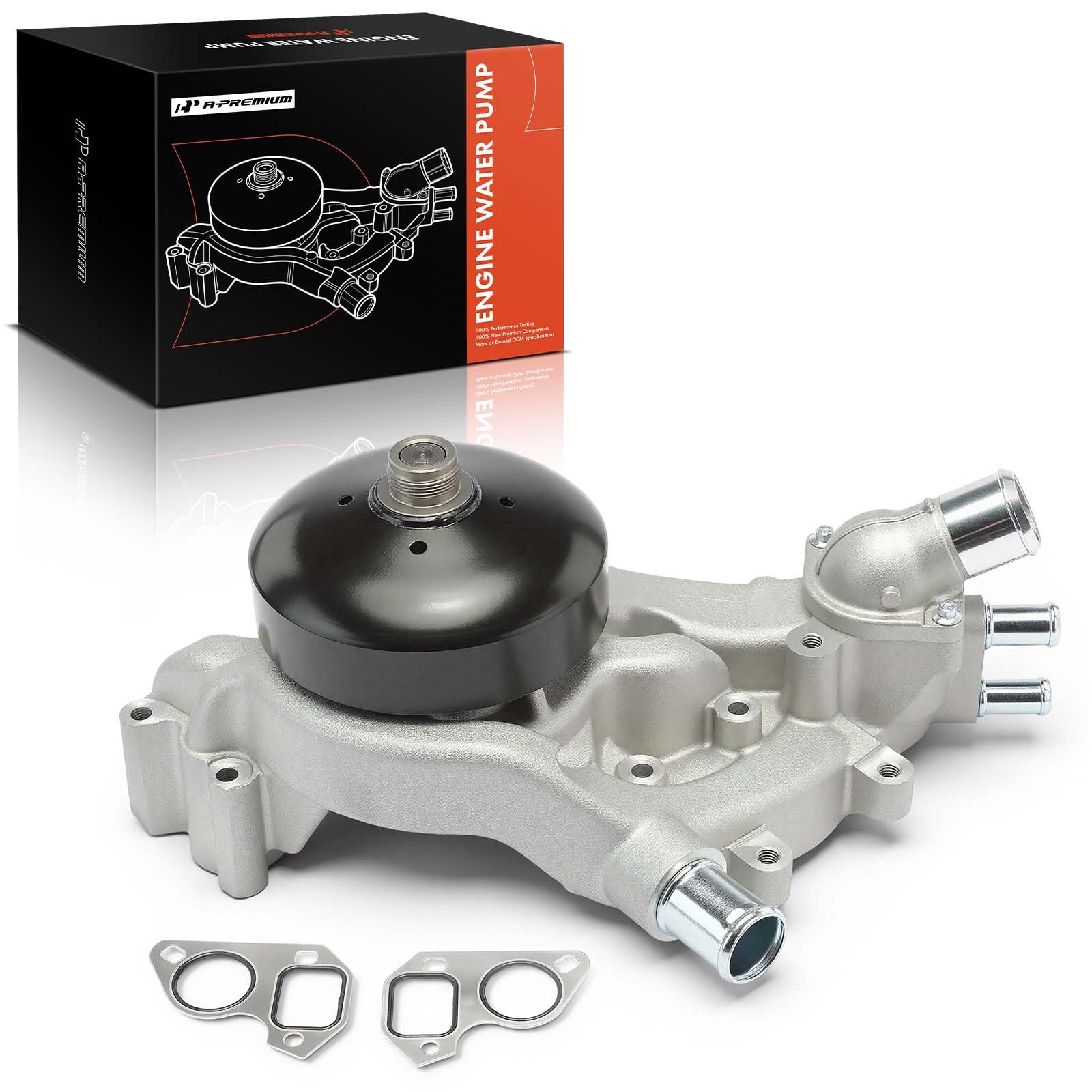 A-Premium water pump front assembly showing complete ready-to-install unit and reliable fit