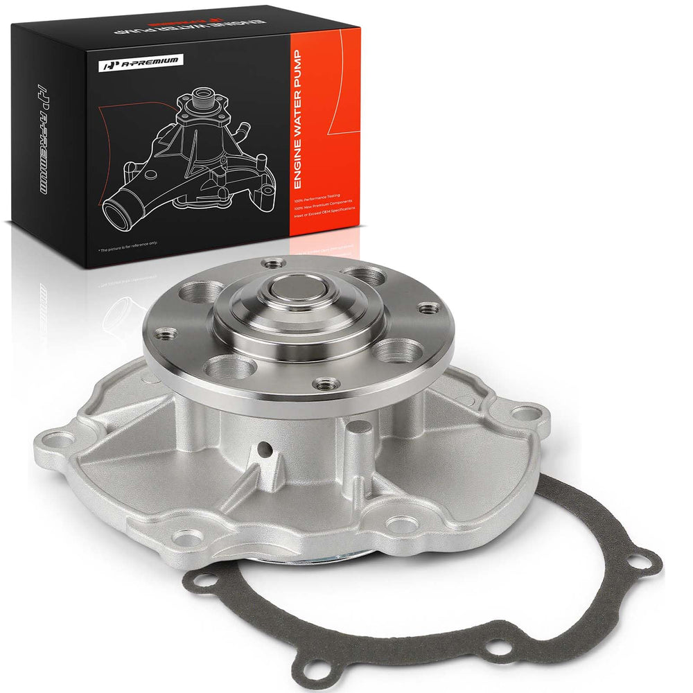 A-Premium front view of water pump showing fit and bolting for quick replacement