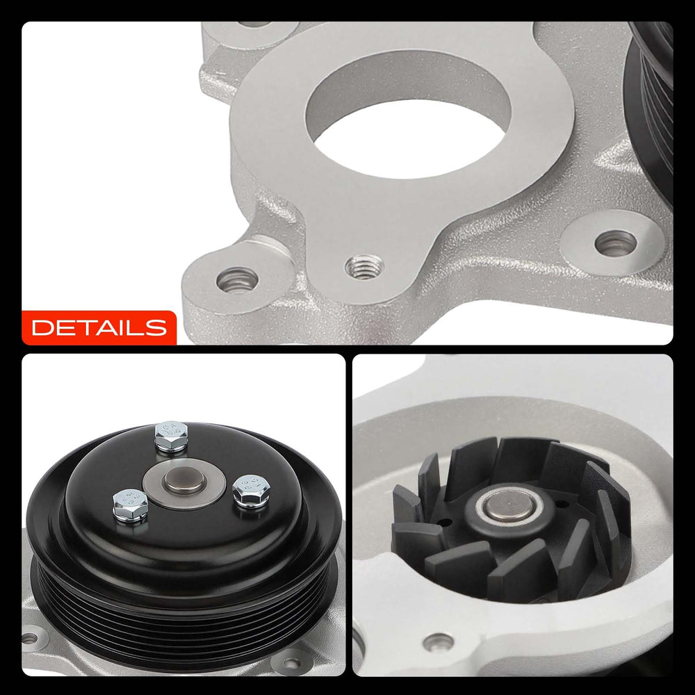 A-Premium water pump packaging and label showing part reference clarity benefit