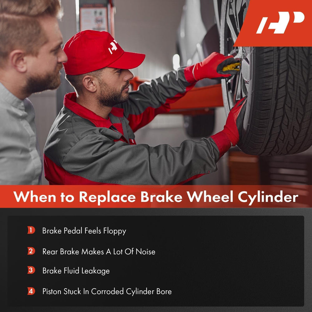 A-Premium wheel cylinder mounted in a drum brake demonstrating correct installation