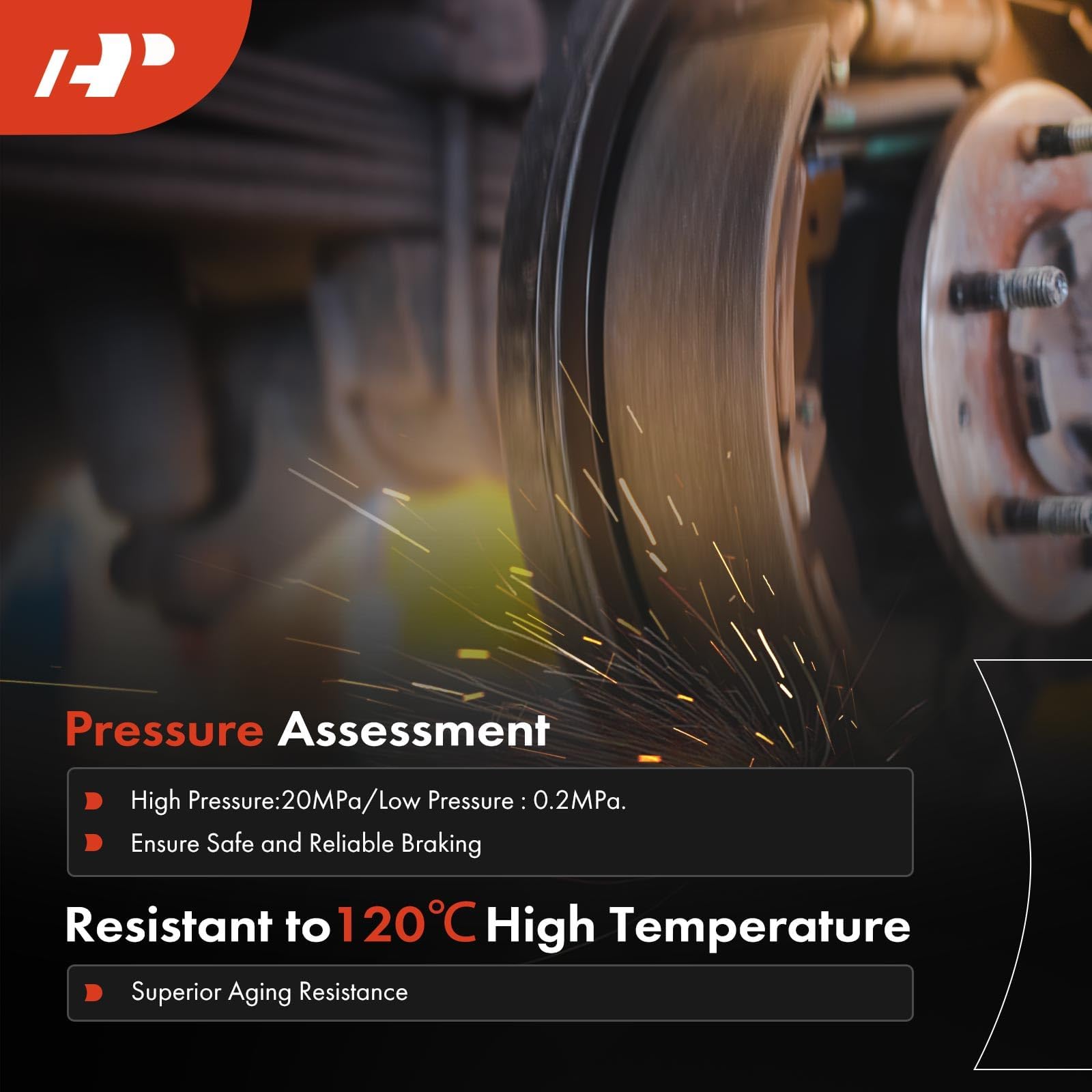 A-Premium brake inlet thread M10 x 1.0 shown for easy brake line connection