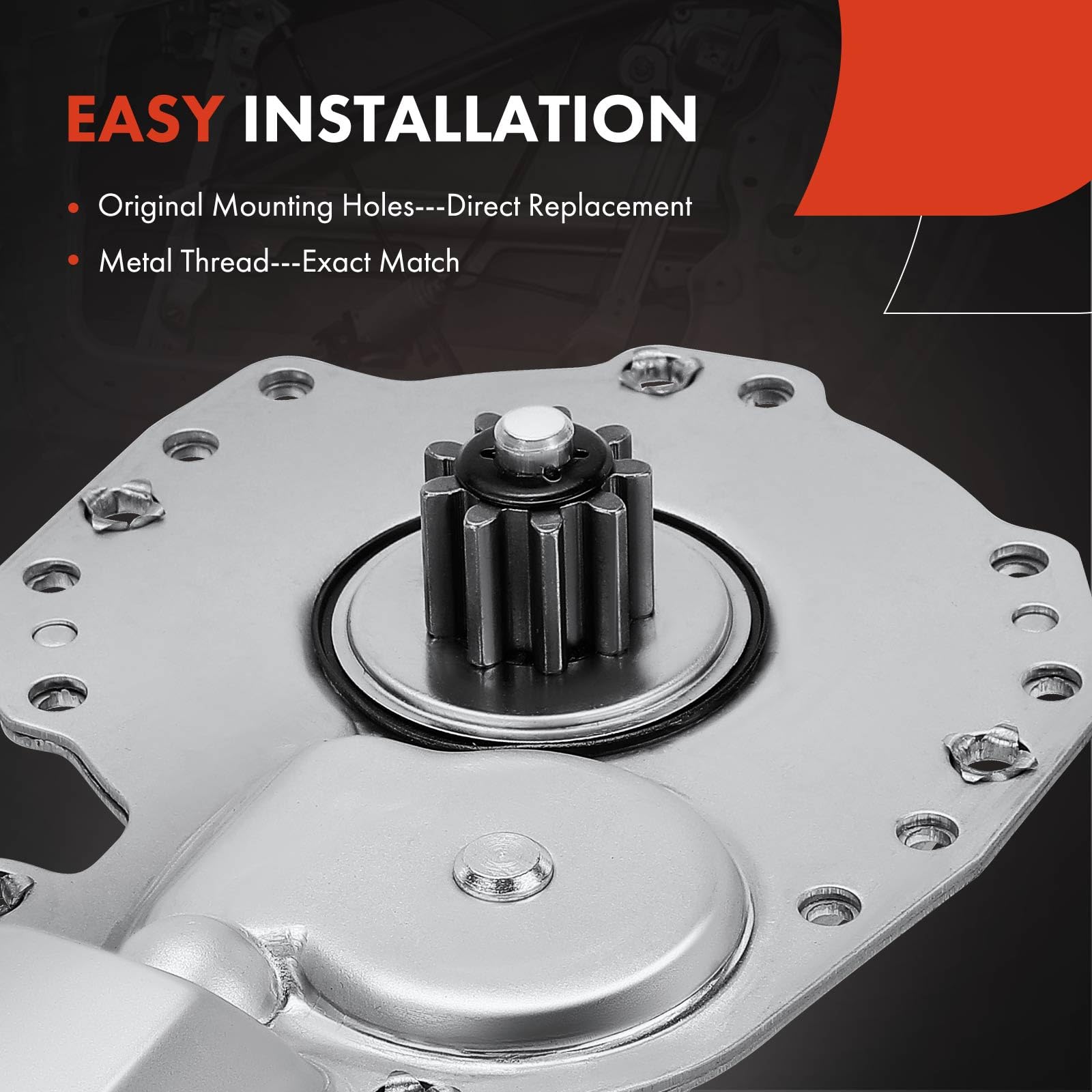 A-Premium motor installed in door assembly demonstrating direct OE fit