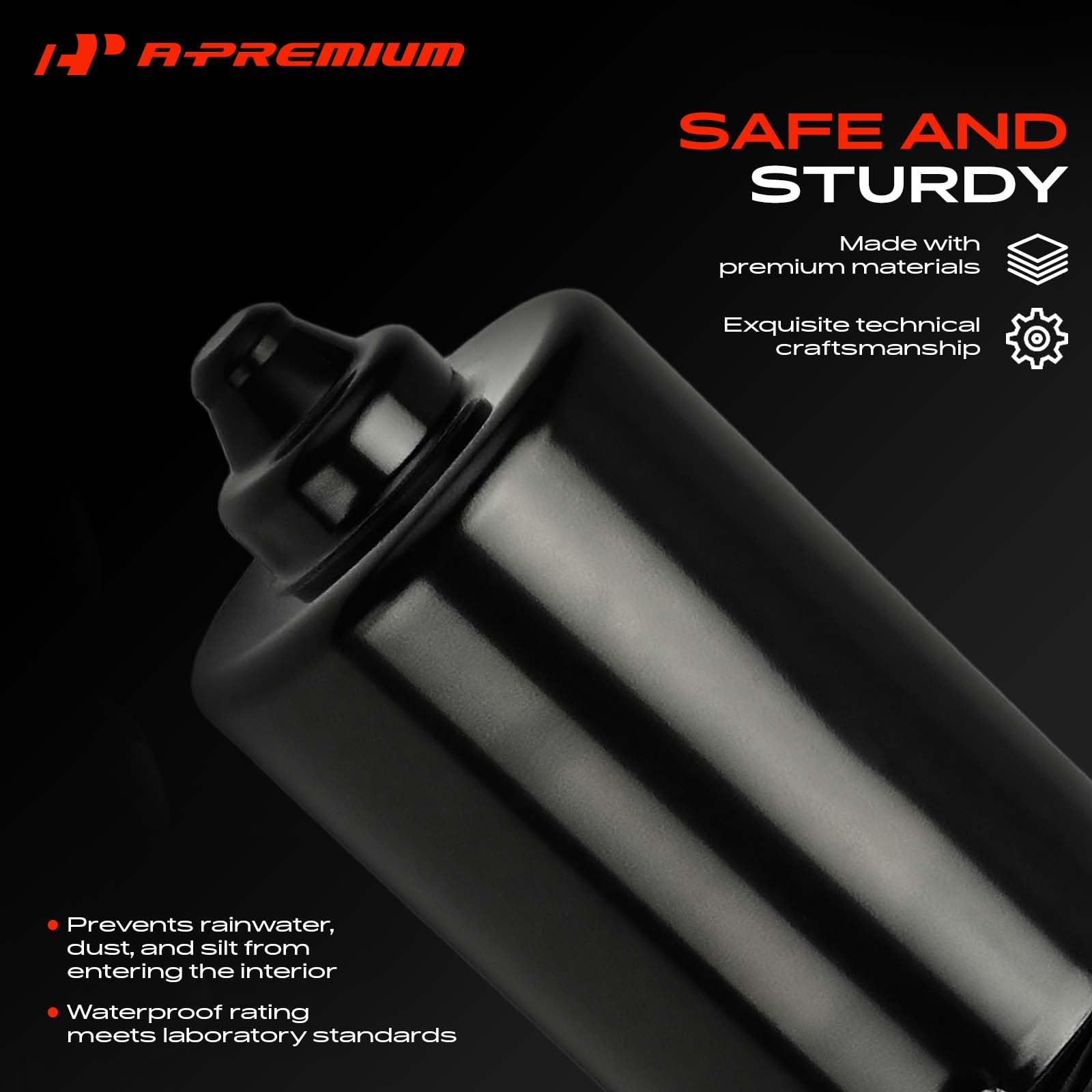 A-Premium motor gear housing detail illustrating durable construction