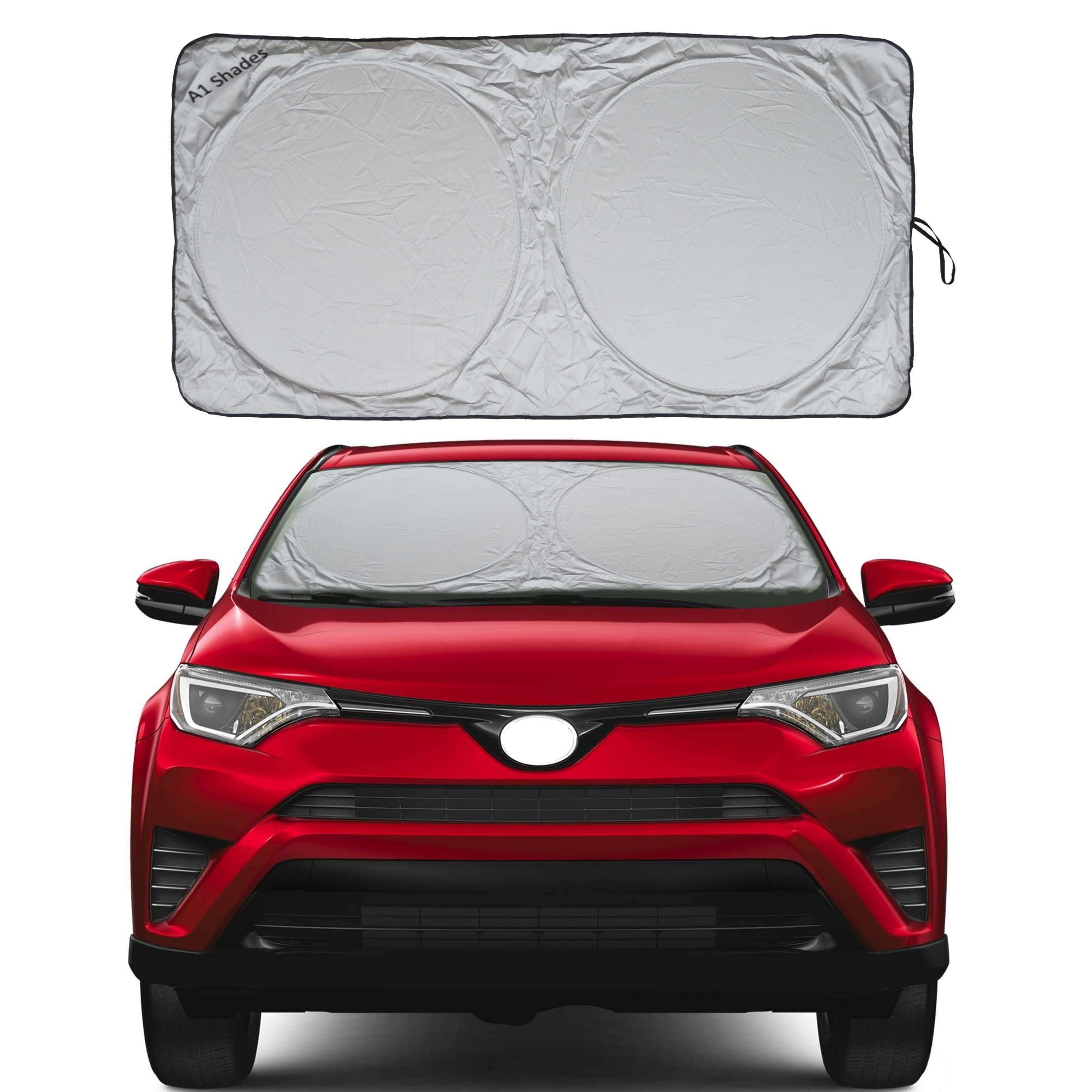 A1 Shades front packaging showing product and included pouch for organized storage
