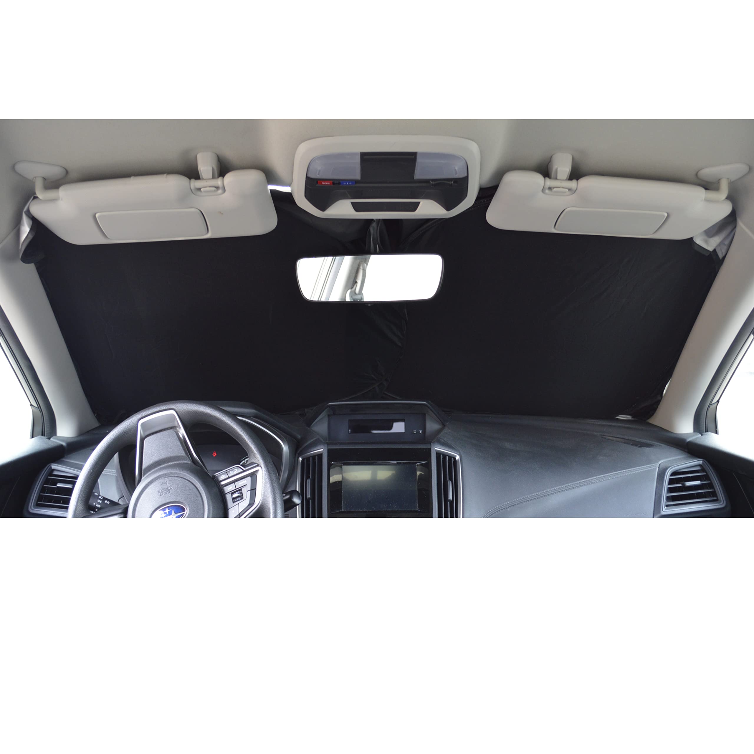 A1 Shades being deployed by driver in parking lot, fast setup benefit for commuters
