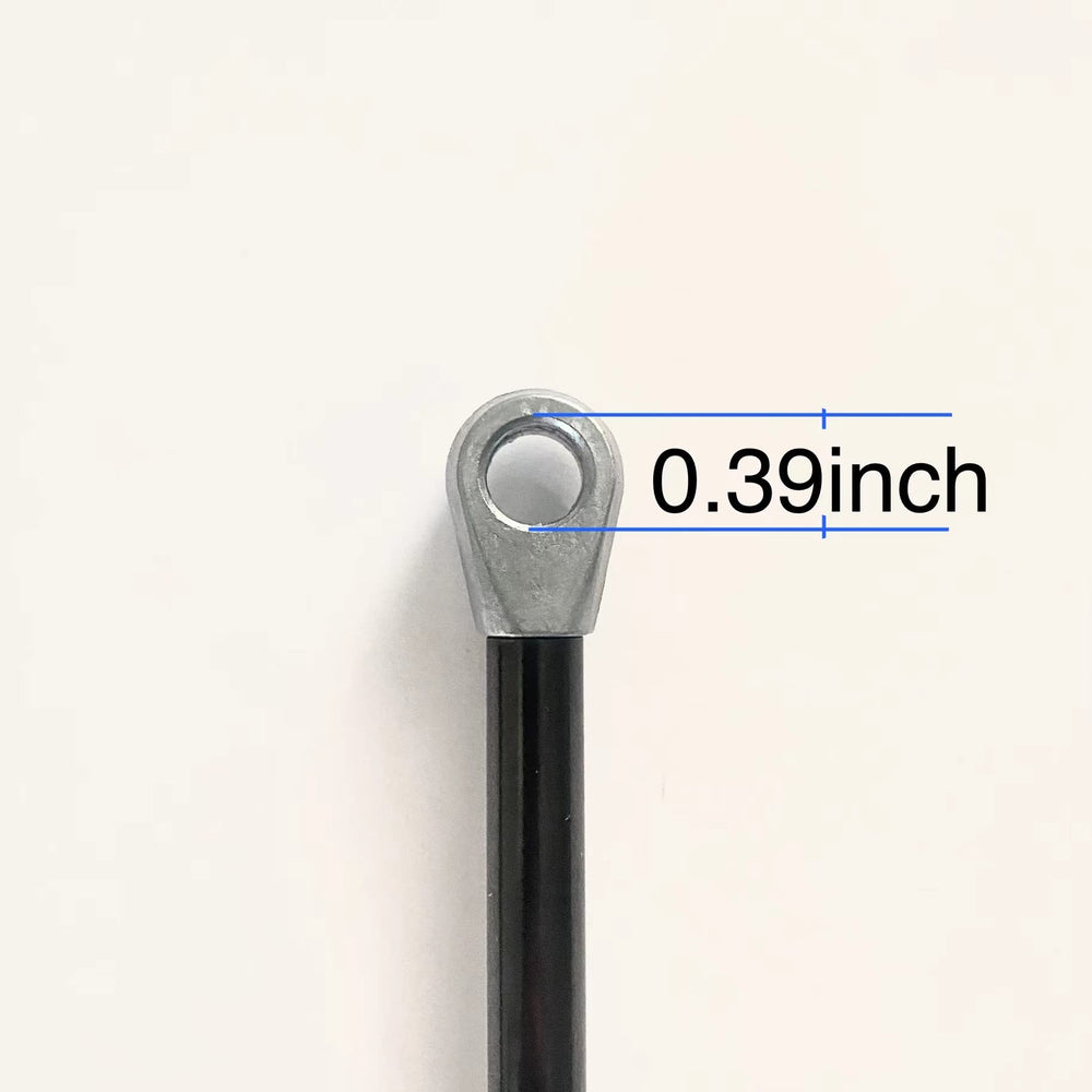 Aaiov gas strut beside tape measure showing 28.74" extended length for accurate replacement