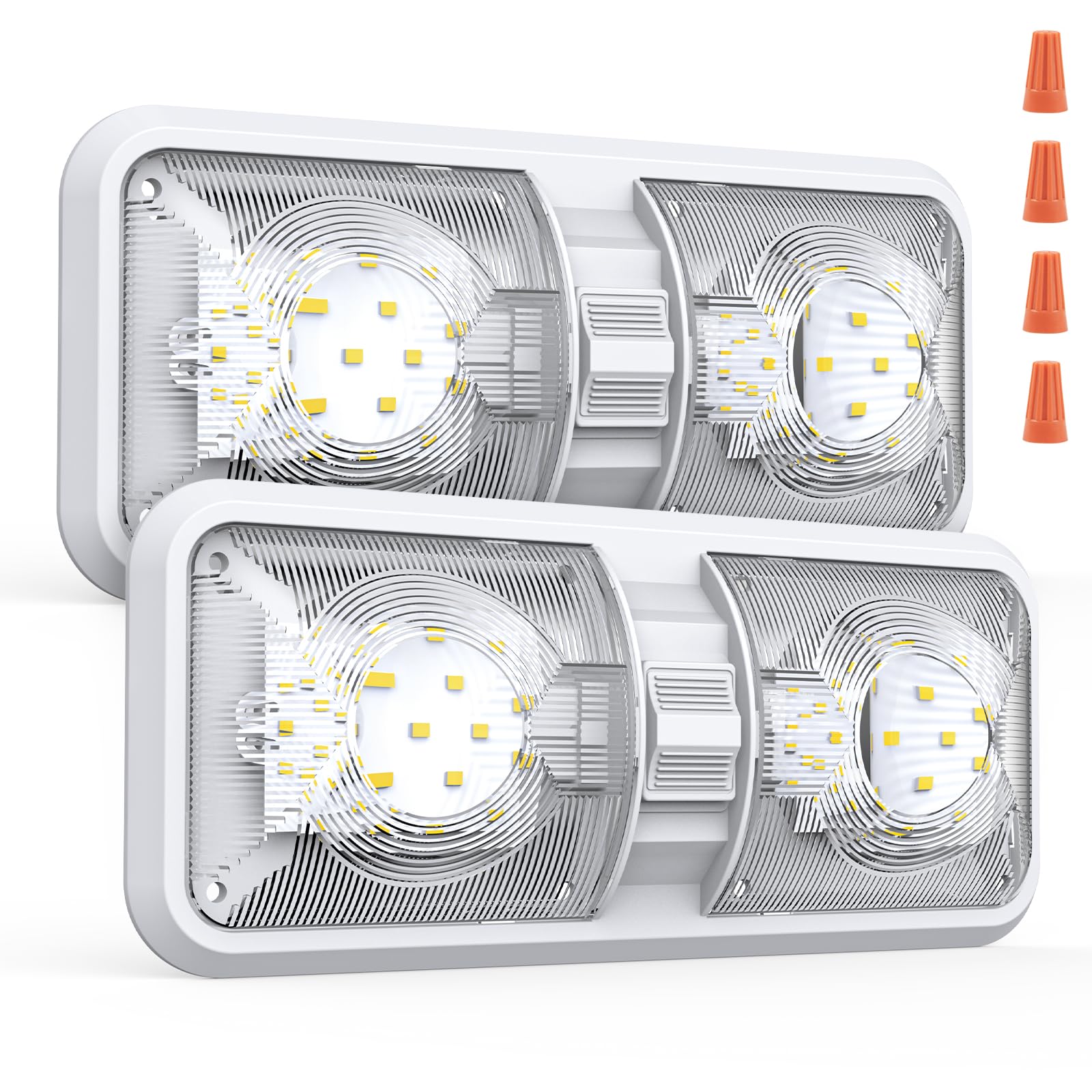Aaleds front view of dome light showing clean bezel and bright output benefits