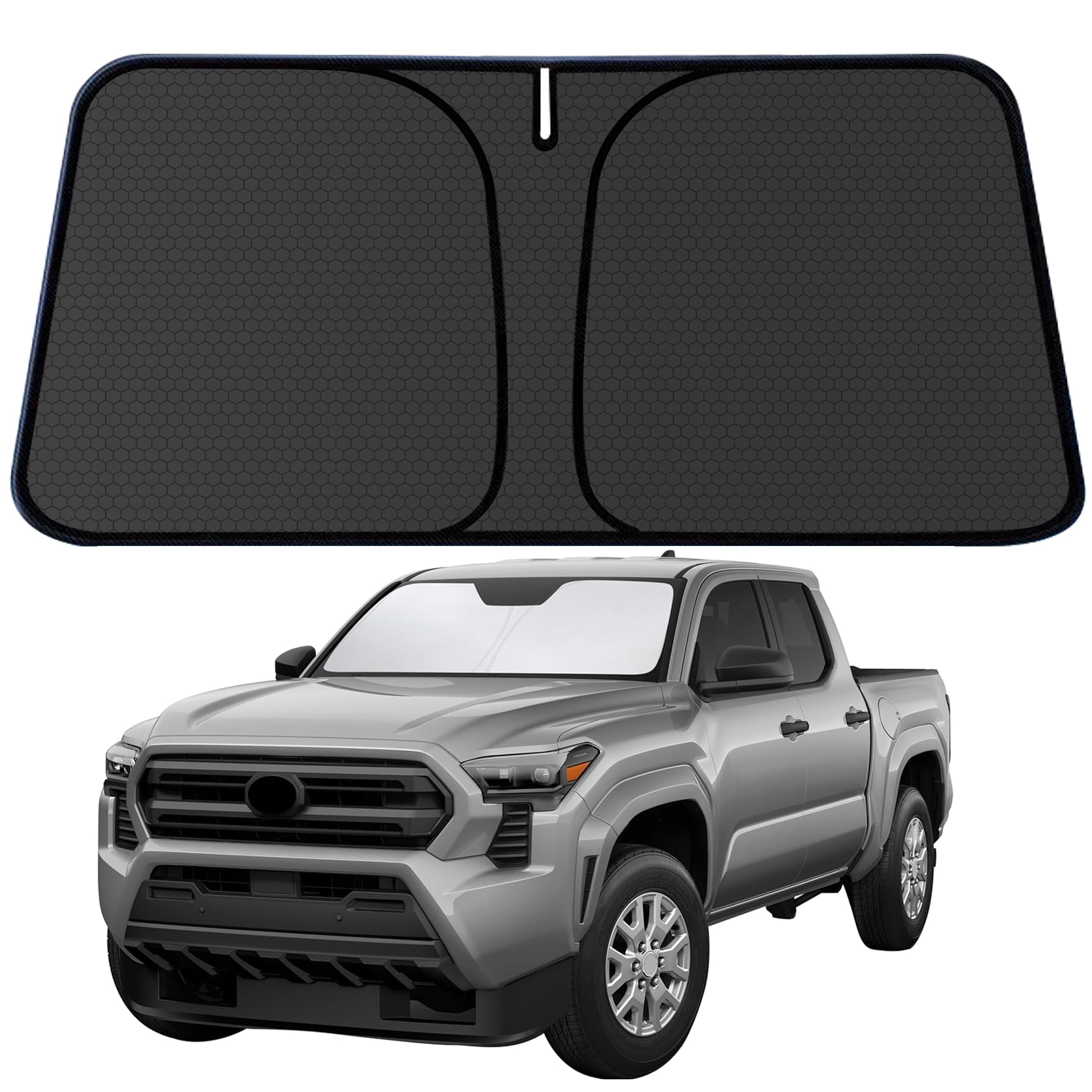 aatoppus front fit showing perfect windshield coverage and cooler cabin