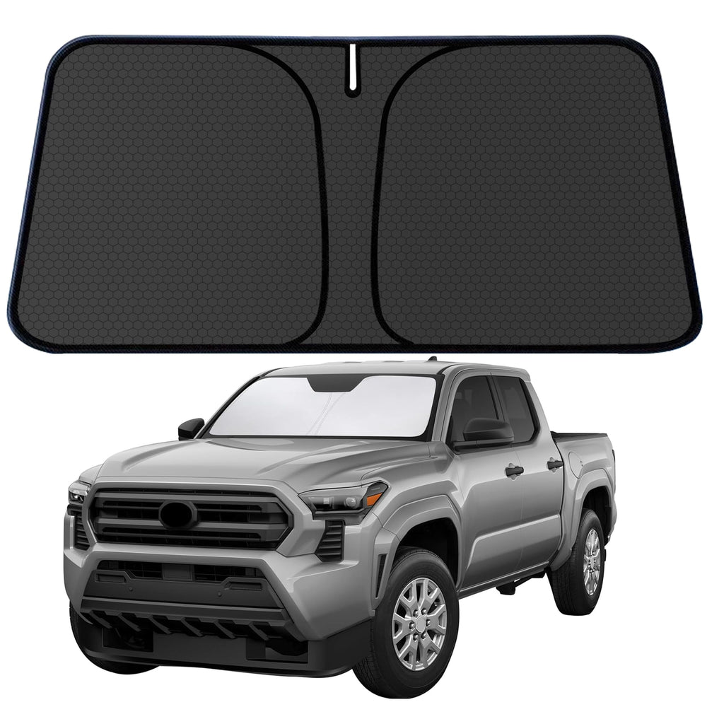 aatoppus front fit showing perfect windshield coverage and cooler cabin