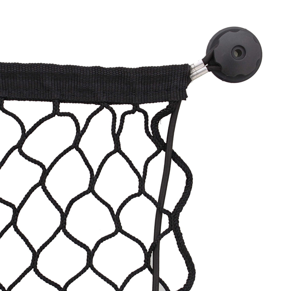ABN cargo net installed in truck bed keeping tools and gear secure