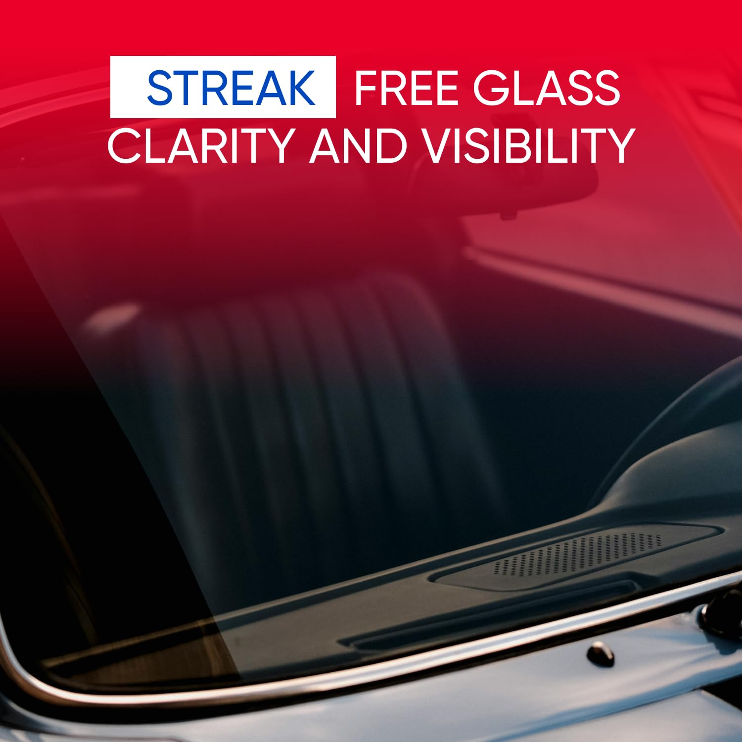 ABRO cleaned car windshield in drive setting highlighting improved visibility