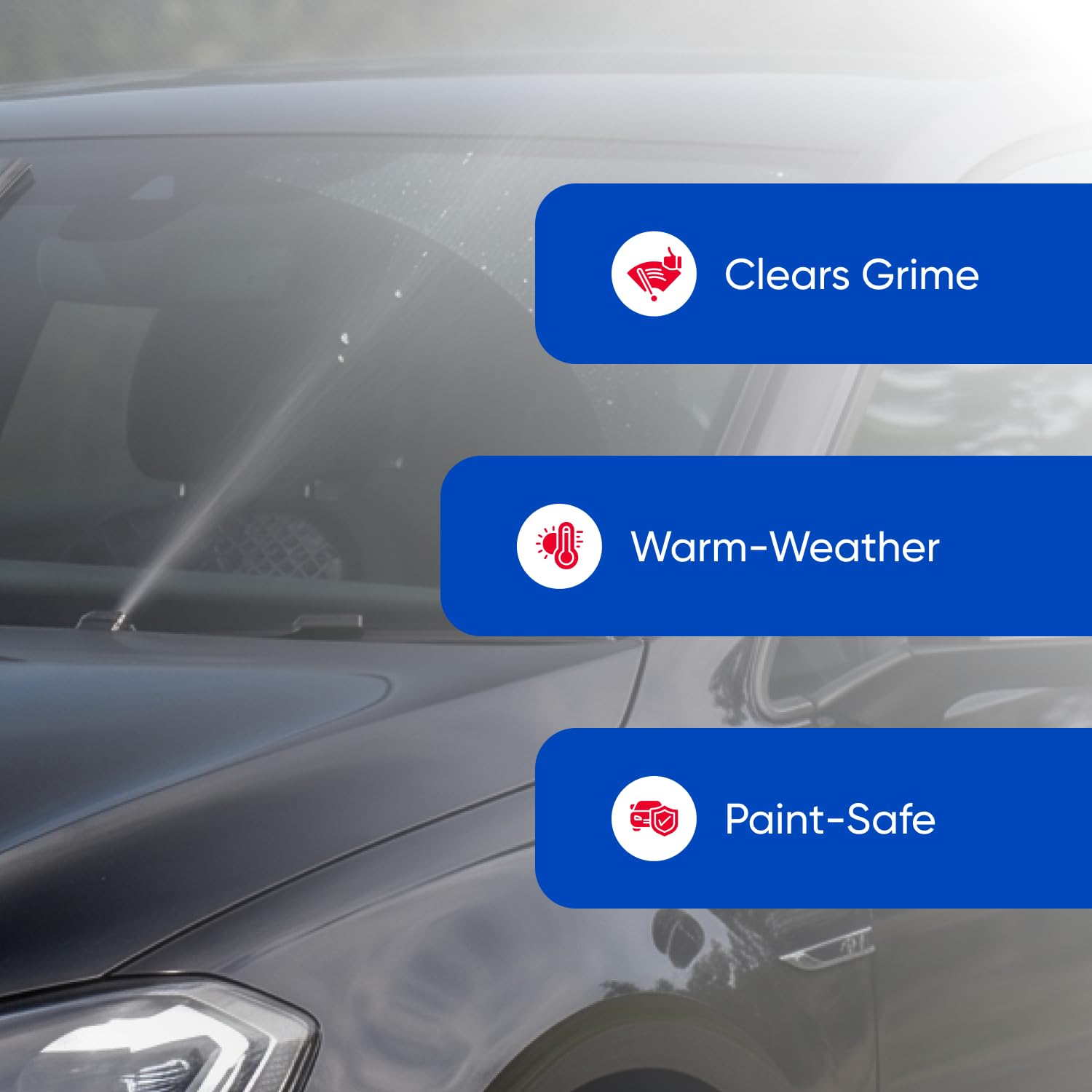 ABRO before-and-after windshield showing bug removal effectiveness