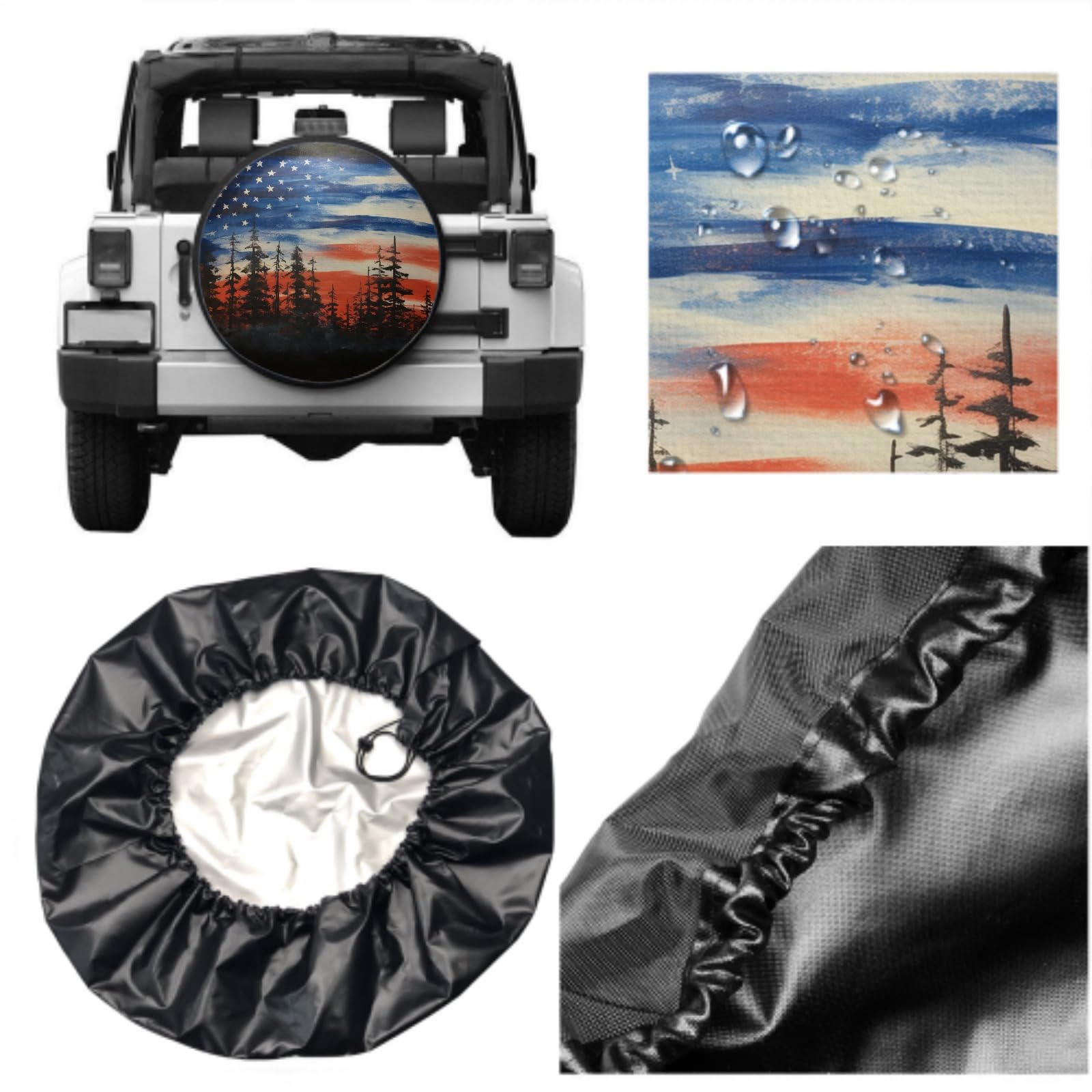 ABSOP buckle and nylon cord detail securing cover against wind