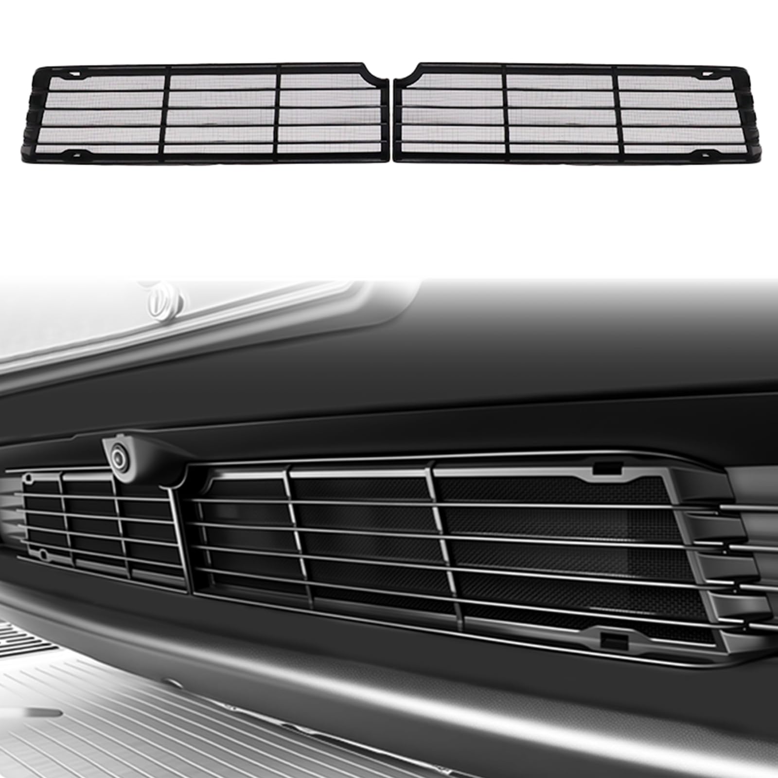 Abystar front view installed on Model Y Juniper 2026 showing clean protection