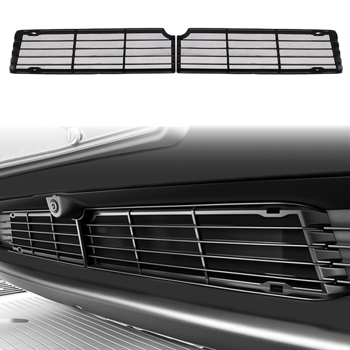 Abystar front view installed on Model Y Juniper 2026 showing clean protection