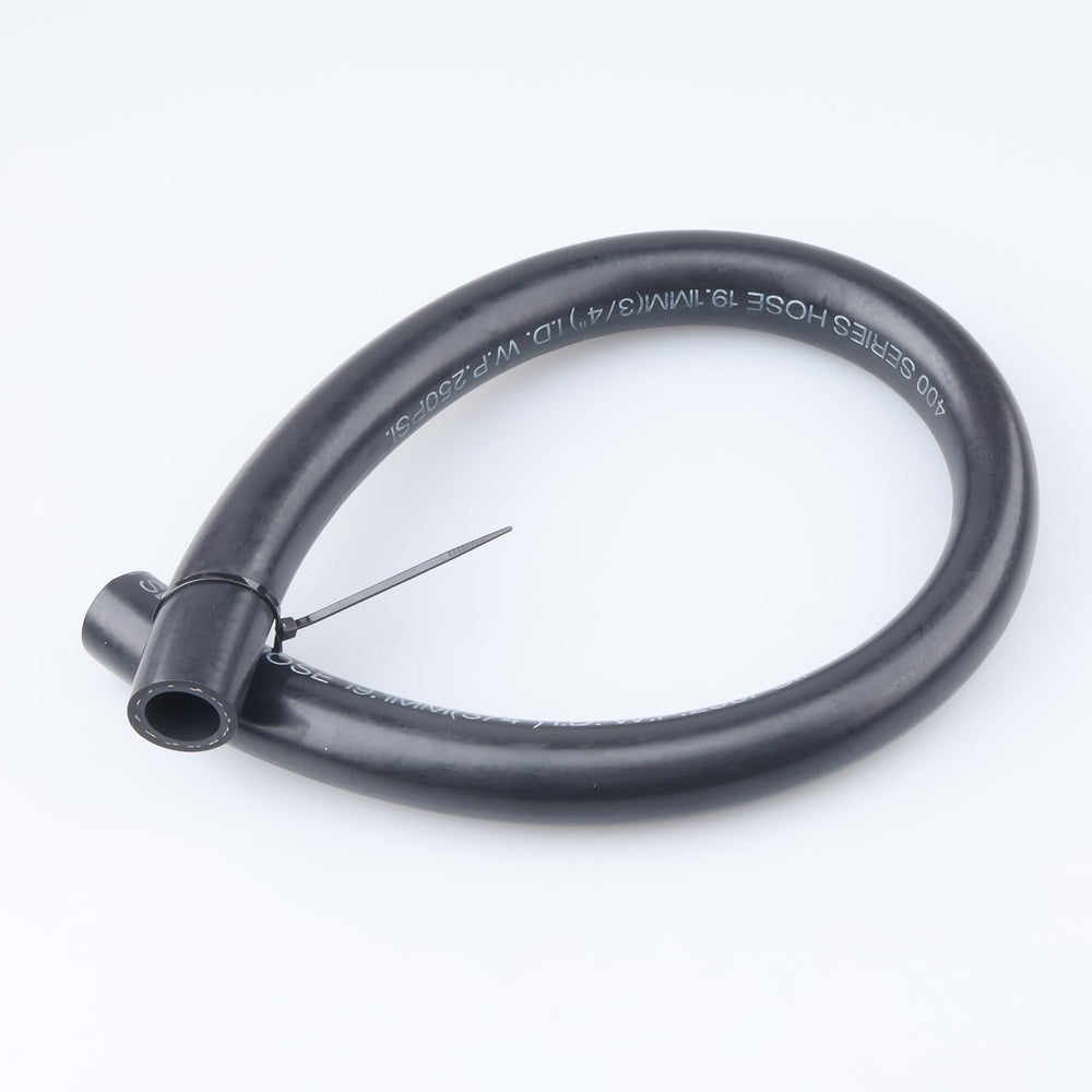 AC PERFORMANCE hose assembled with 510 series end showing secure push-on connection benefit