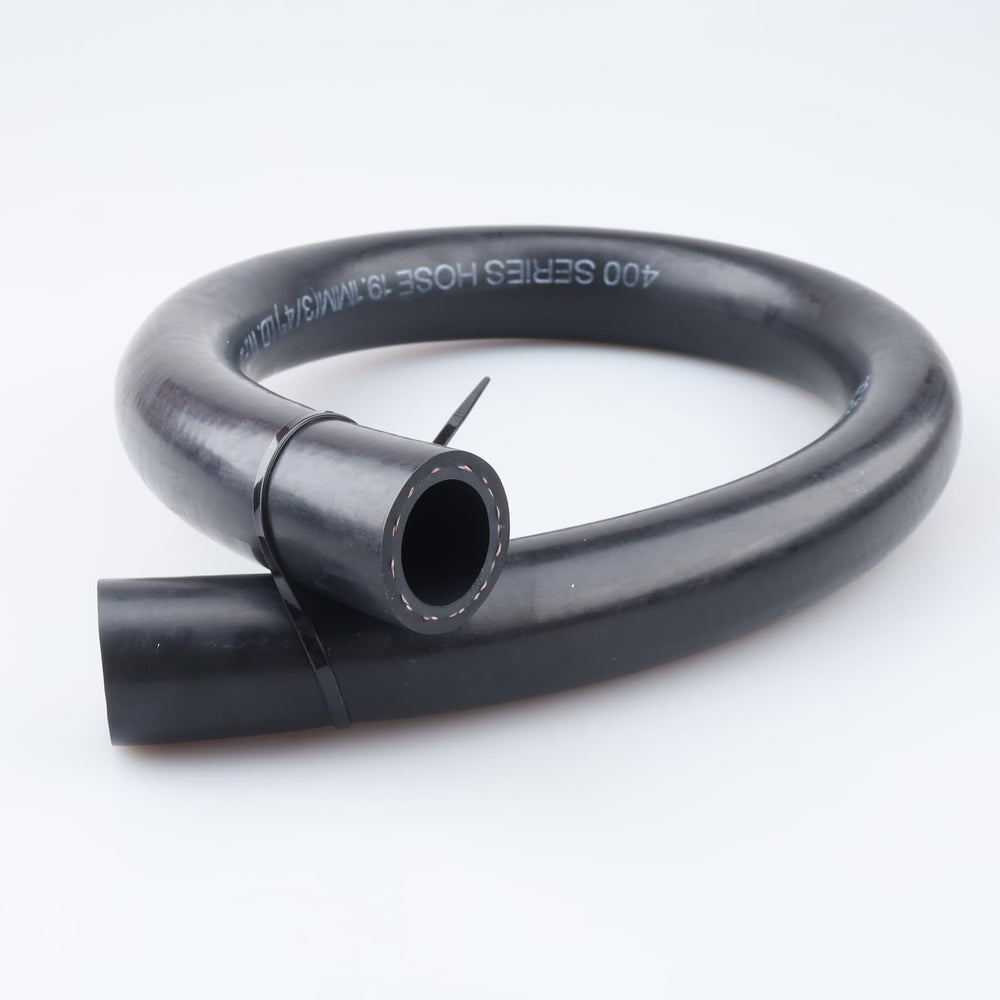 AC PERFORMANCE hose beside ruler showing 2ft length and sizing benefit