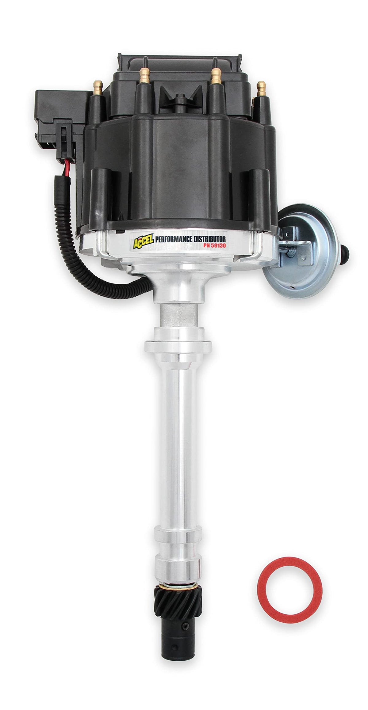 ACCEL 59130 front view showing cap and rotor for reliable ignition
