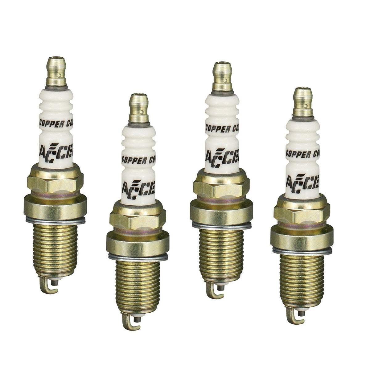 ACCEL shorty spark plug front view showing compact design and easy installation benefit