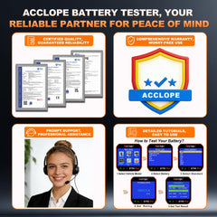 Acclope BT60 PRO 6V motorcycle mode selected for accurate small battery checks