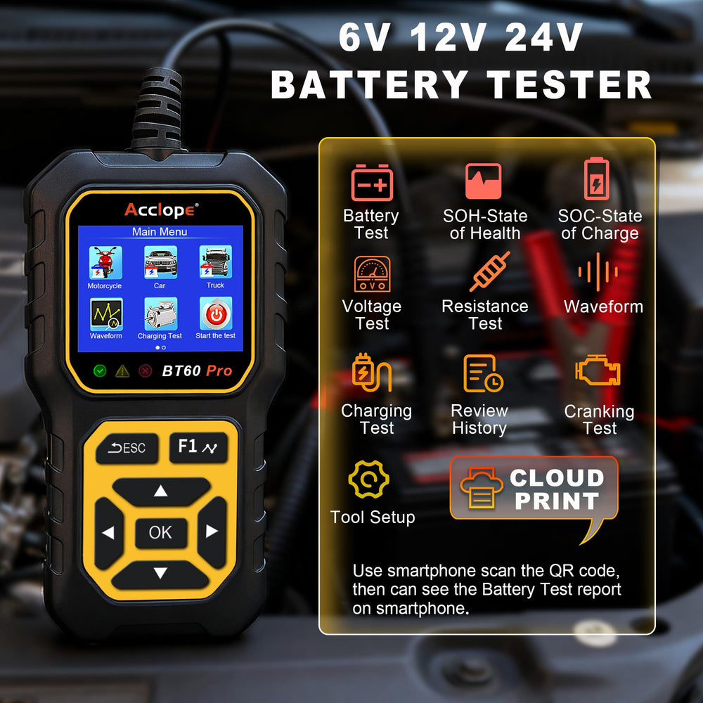 Acclope BT60 PRO QR report displayed on smartphone for fast cloud documentation