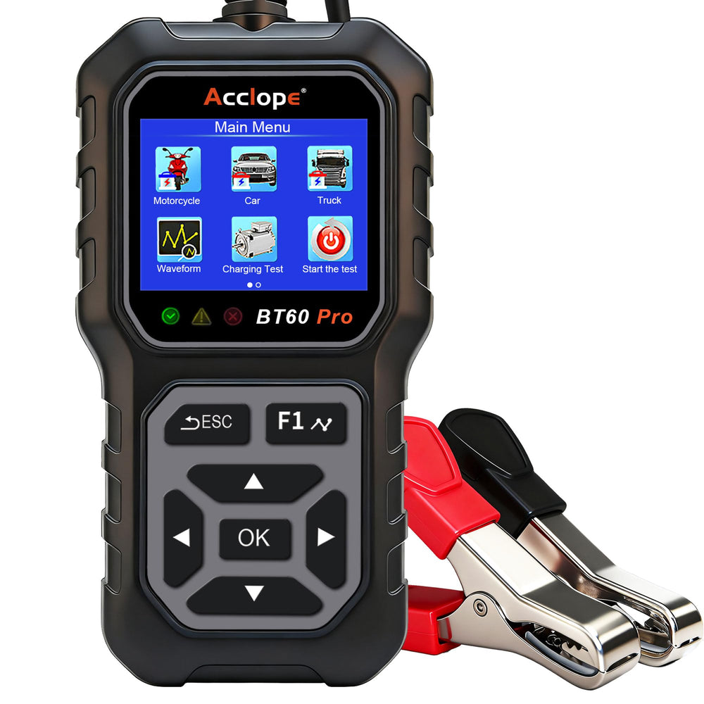 Acclope BT60 PRO front panel showing clear readout and quick results