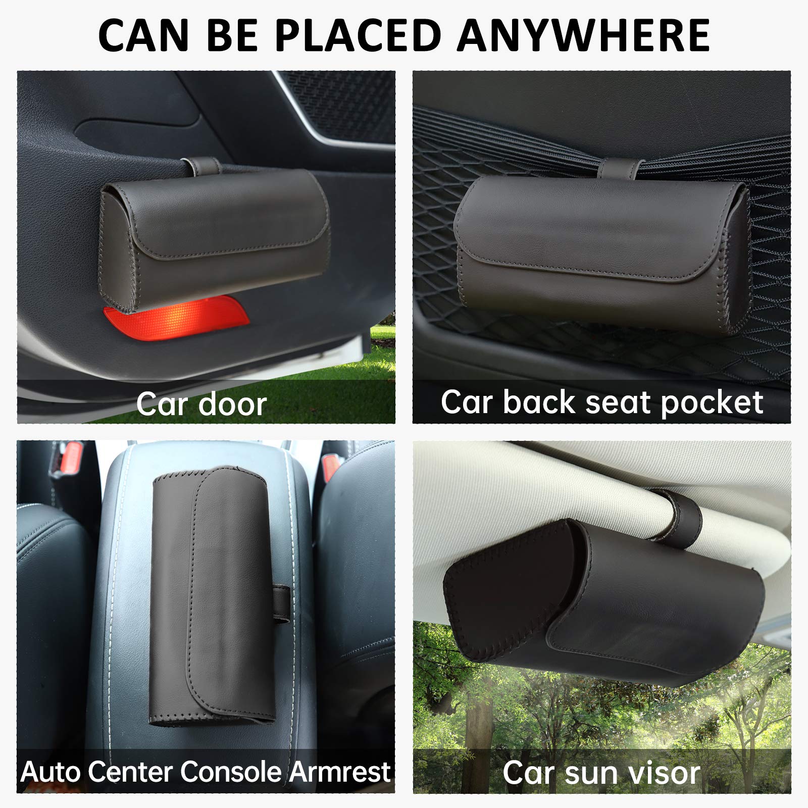 Accmor in use with driver reaching for sunglasses safely while stopped