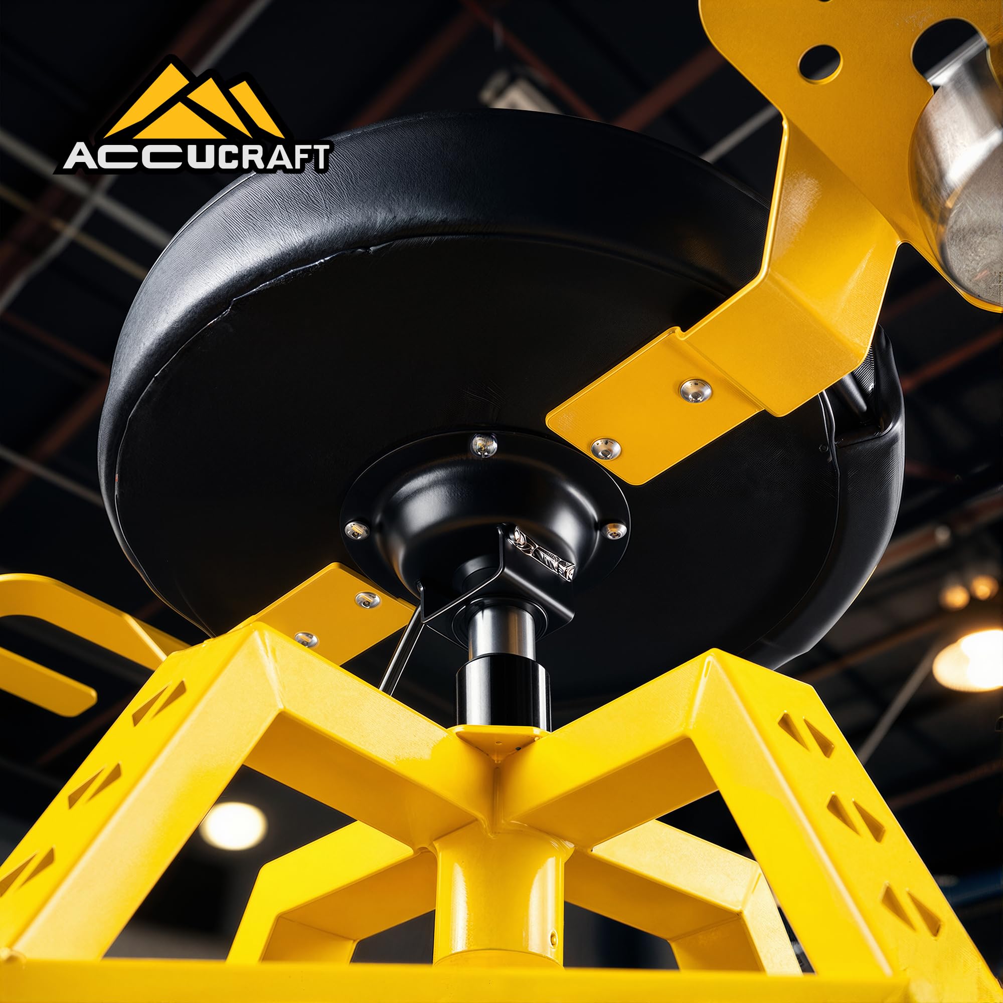 ACCUCRAFT contoured backrest detail offering lumbar support and reduced fatigue
