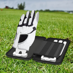 ACCTOLF interior showing dual glove pockets protecting gloves from wrinkles