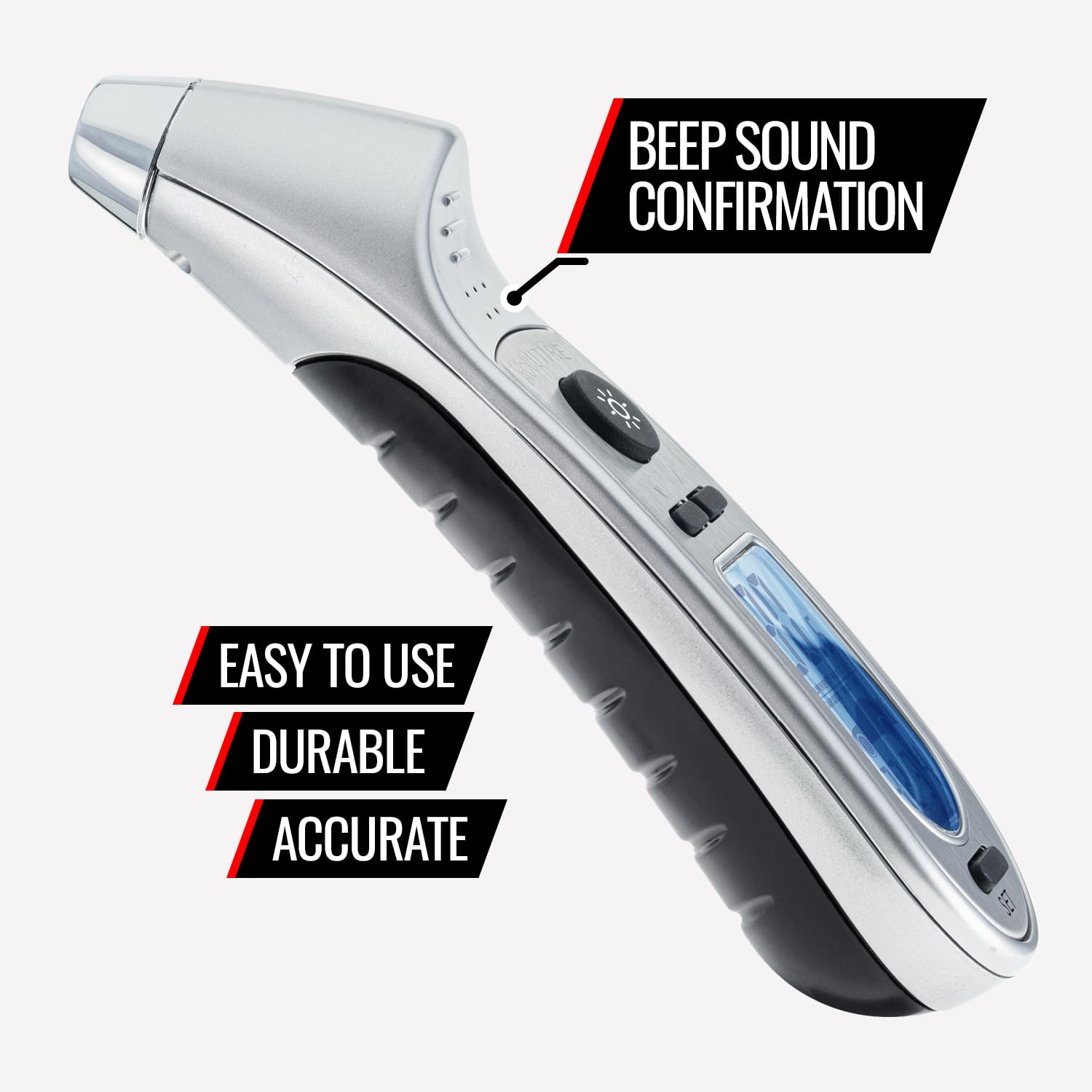 Accutire MS-4350B beside ruler to show compact size advantage