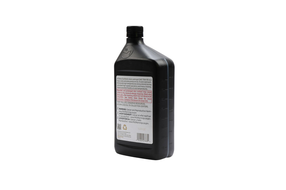 ACDelco 1 quart bottle next to a tape measure showing compact size and convenient capacity