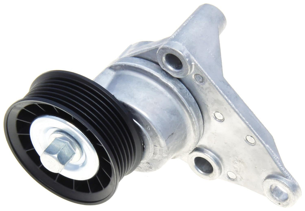 ACDelco 38158 front assembly showing aluminum body and black pulley for reliable tension