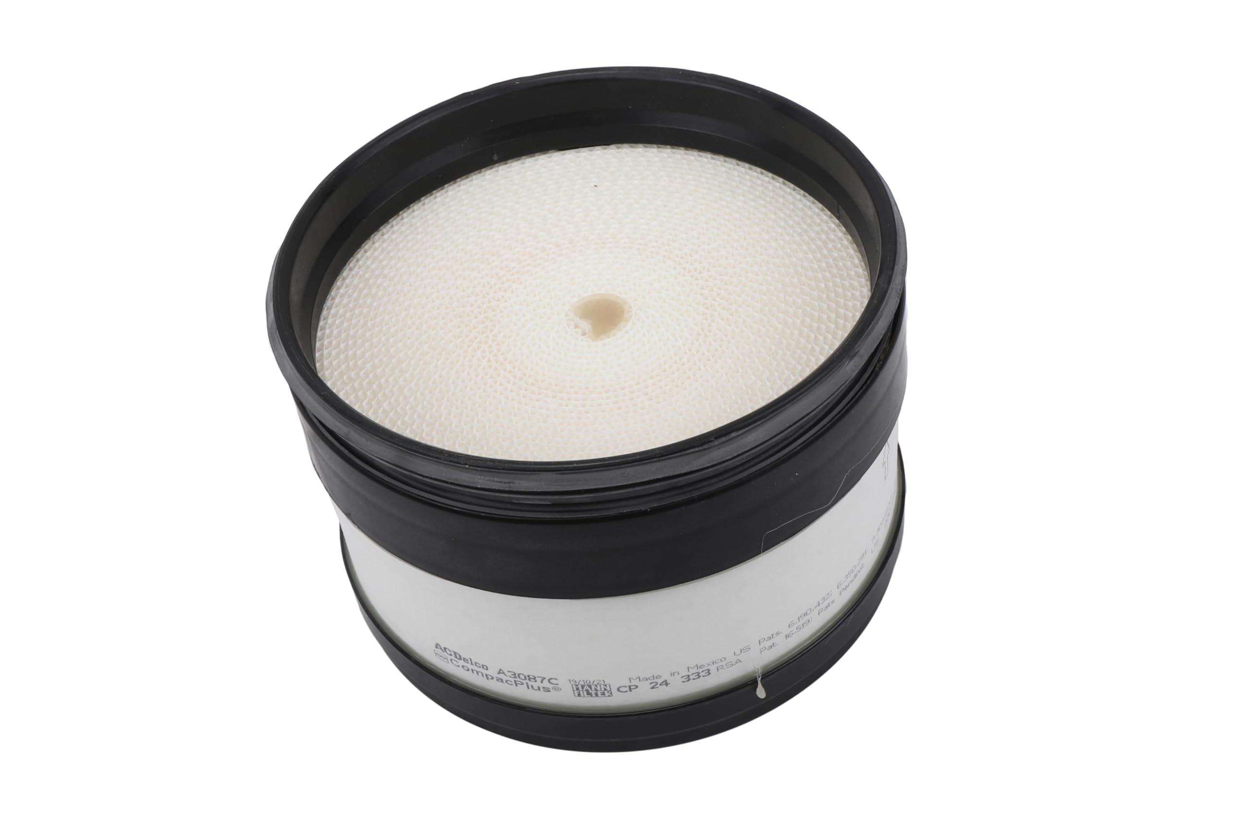 ACDelco close-up of pleated filter media showing dense layers for improved particle capture