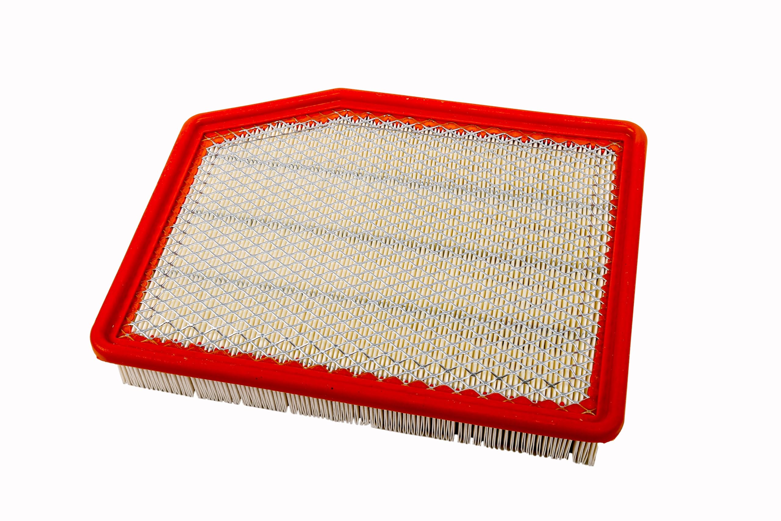 ACDelco close-up of filter media layers highlighting contaminant capture and airflow benefit