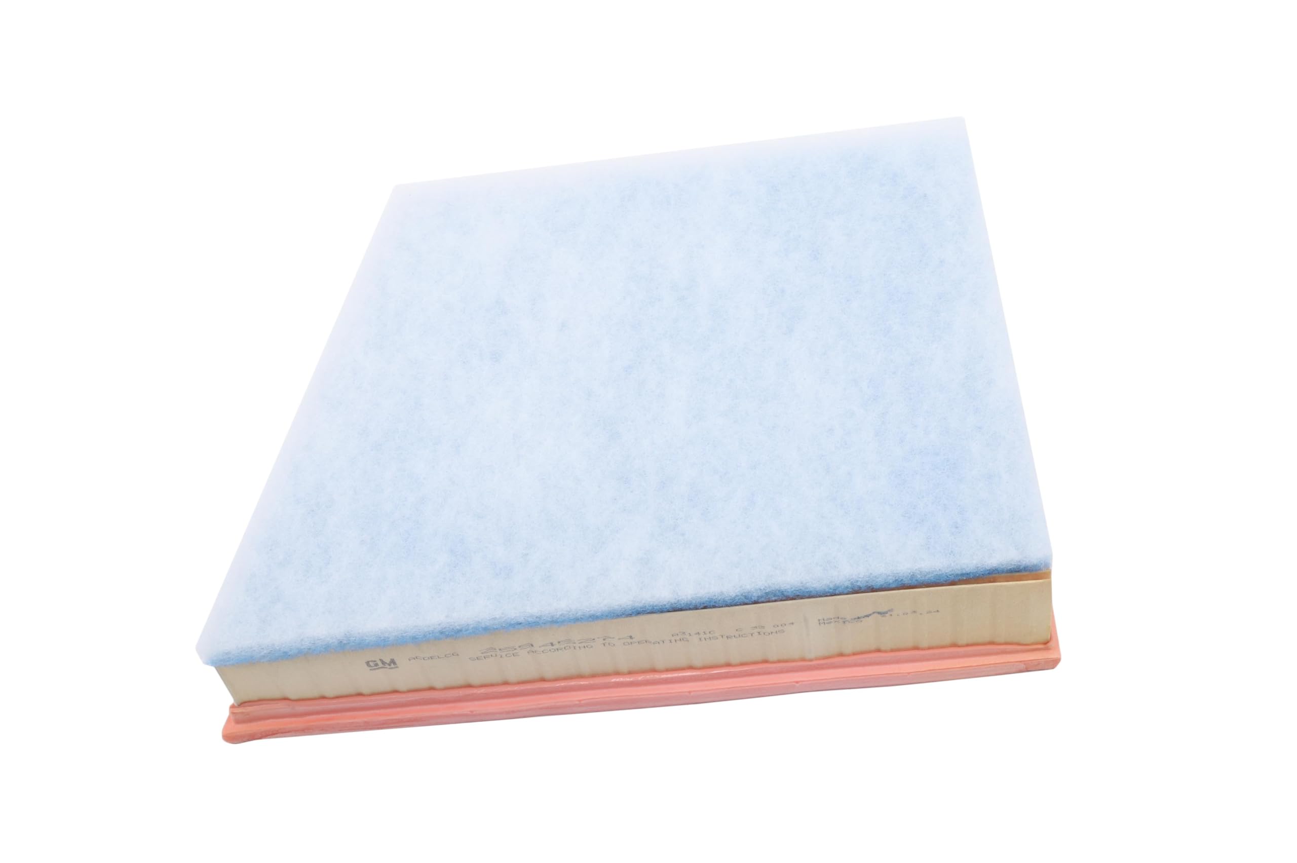 ACDelco close-up of pleated filter media demonstrating high dust capture and airflow preservation