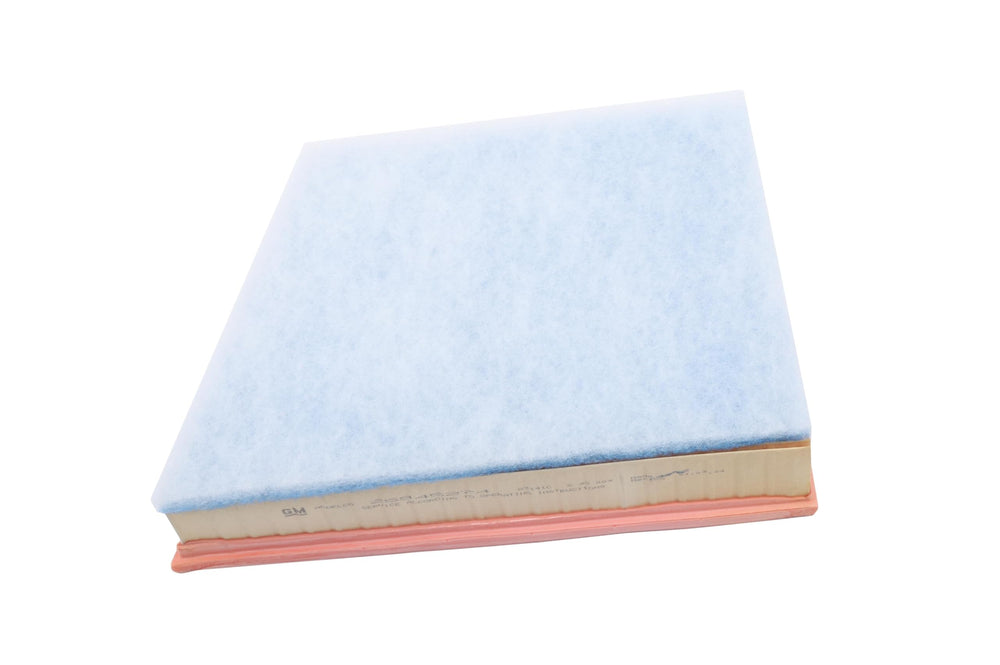 ACDelco close-up of pleated filter media demonstrating high dust capture and airflow preservation