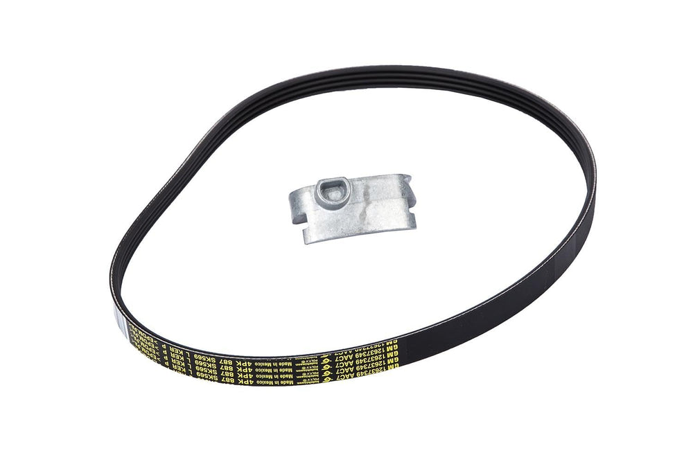 ACDelco front packaging of belt kit showing OE labeling and easy identification