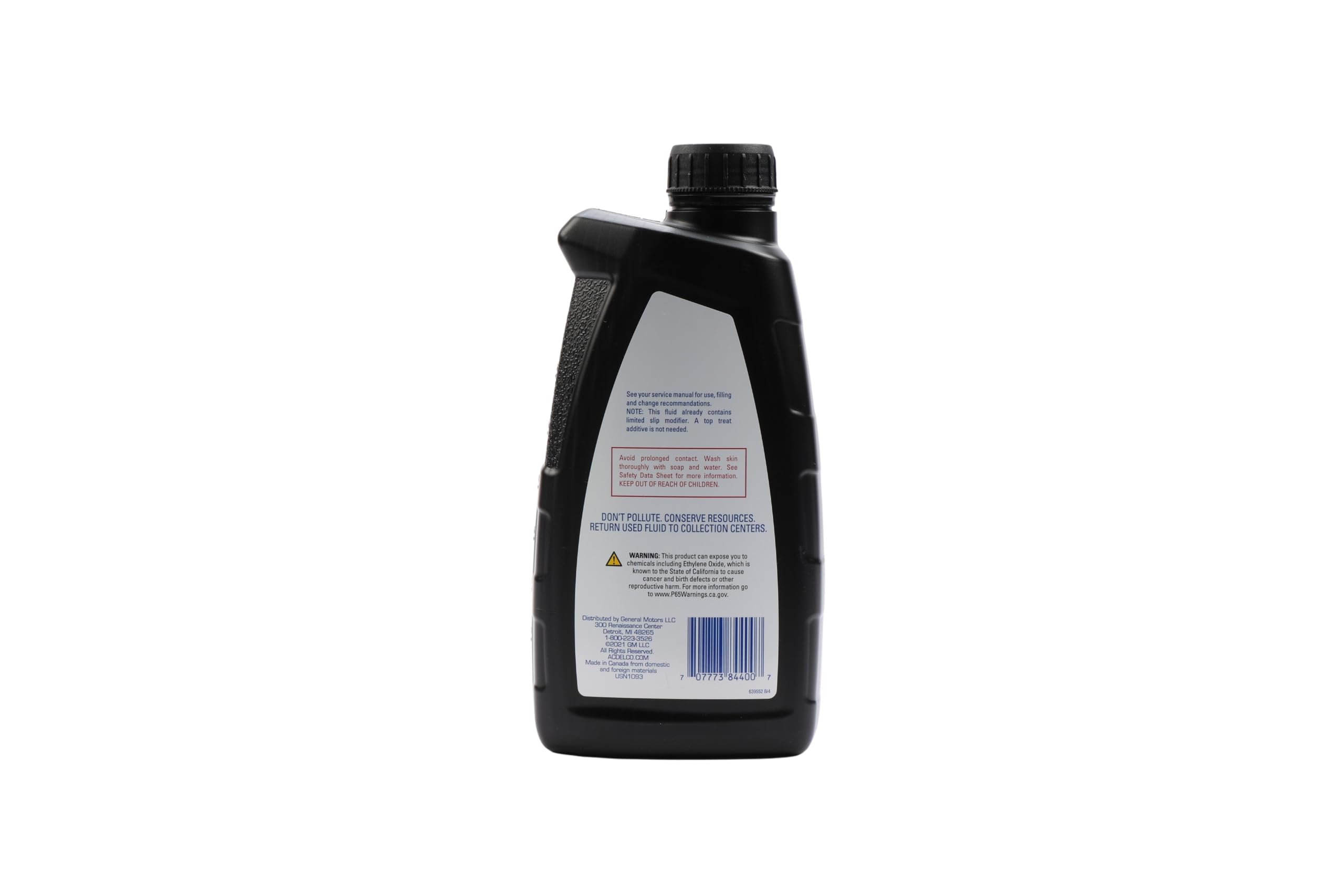 ACDelco gear oil bottle being added to a transmission for easy service