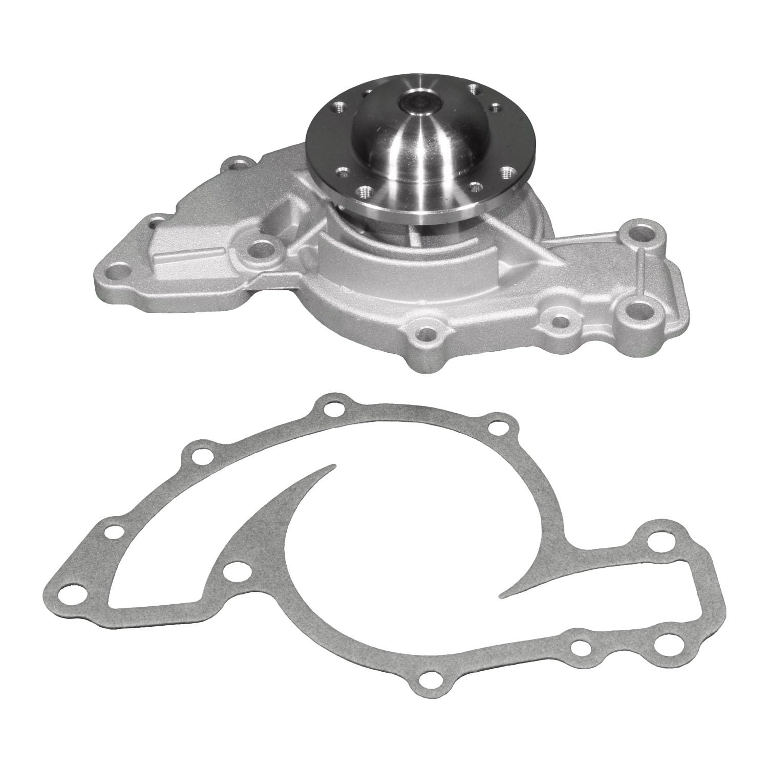ACDelco Gold front view of water pump showing complete pump for accurate fit