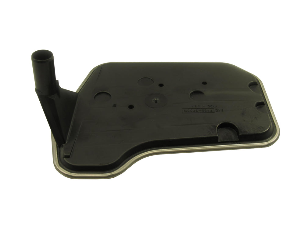 ACDelco Gold filter installed in transmission pan demonstrating correct fit and leak prevention